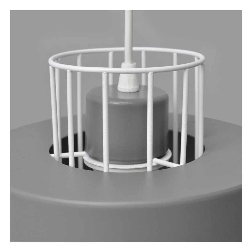 Candelabro suspenso VOLTA 1xE27/15W/230V cinzento