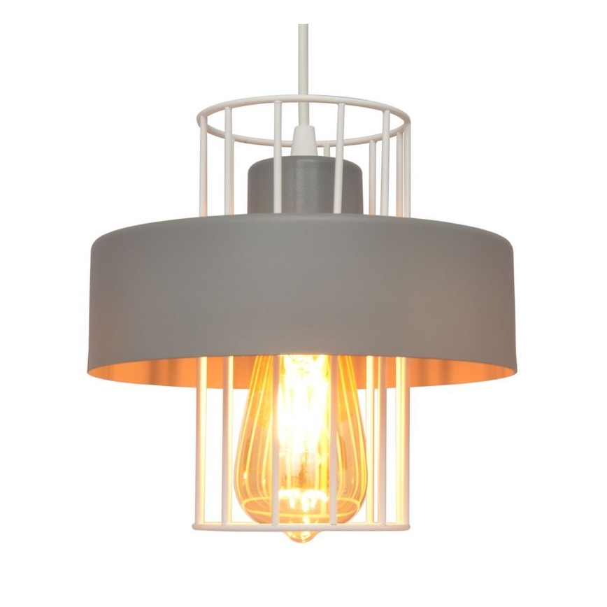 Candelabro suspenso VOLTA 1xE27/15W/230V cinzento