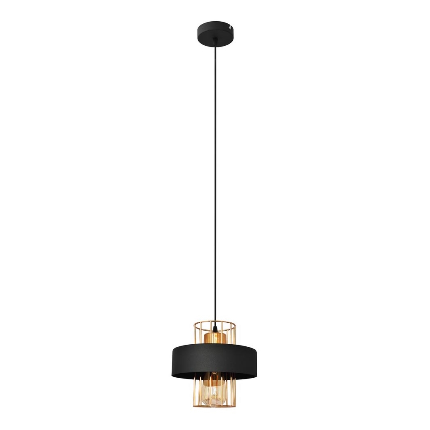 Candelabro suspenso VOLTA 1xE27/15W/230V preto/dourado