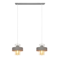 Candelabro suspenso VOLTA 2xE27/15W/230V cinzento