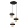 Candelabro suspenso VOLTA 3xE27/15W/230V preto/dourada
