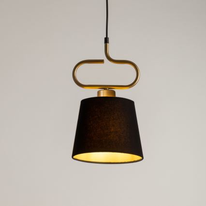 Candelabro suspenso VOLUTTO 1xE27/60W/230V preto/cobre