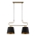 Candelabro suspenso VOLUTTO 2xE27/60W/230V preto/cobre