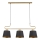 Candelabro suspenso VOLUTTO 3xE27/60W/230V preto/cobre