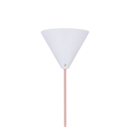 Candelabro suspenso VOSS 1xE27/40W/230V rosa/branco