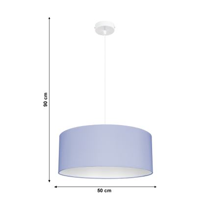 Candelabro suspenso WERT 1xE27/60W/230V azul