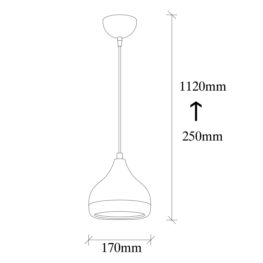 Candelabro suspenso YILDO 1xE27/40W/230V