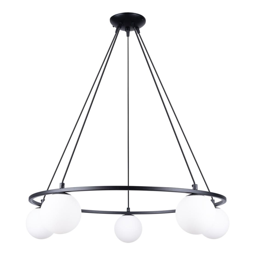 Candelabro suspenso YOLI 5xG9/8W/230V preto