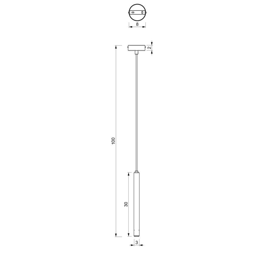 Candelabro suspenso YORU 1xG9/8W/230V 30 cm preto