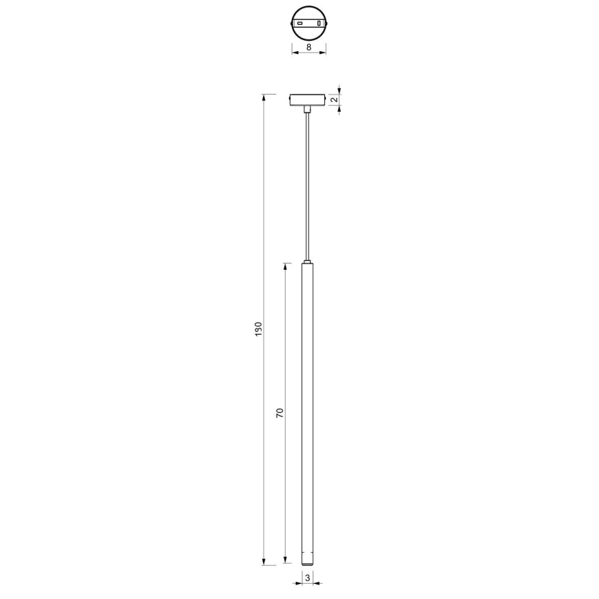 Candelabro suspenso YORU 1xG9/8W/230V 70 cm latão