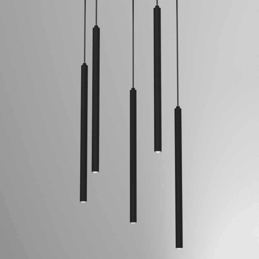 Candelabro suspenso YORU 5xG9/8W/230V preto