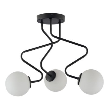 Candelabro suspenso ZIGZAG 3xG9/12W/230V preto