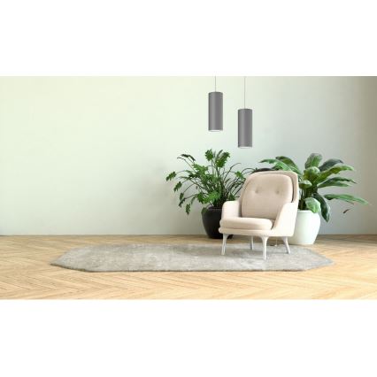 Candelabro suspenso ZIK 1xE27/40W/230V cinzento