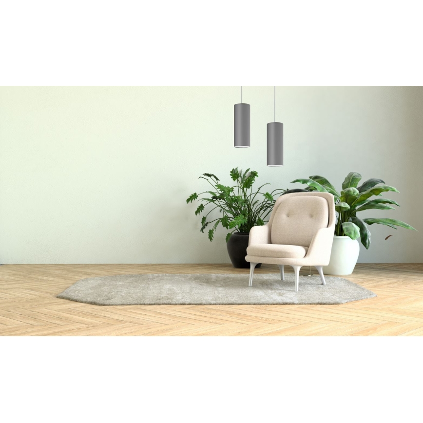Candelabro suspenso ZIK 1xE27/40W/230V cinzento