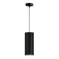 Candelabro suspenso ZIK 1xE27/40W/230V d. 10 cm preto