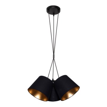 Candelabro suspenso ZOMA 3xE27/60W/260V preto/cobre
