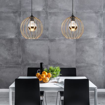 Candelabro suspenso ZOYA 1xE27/60W/230V dourada