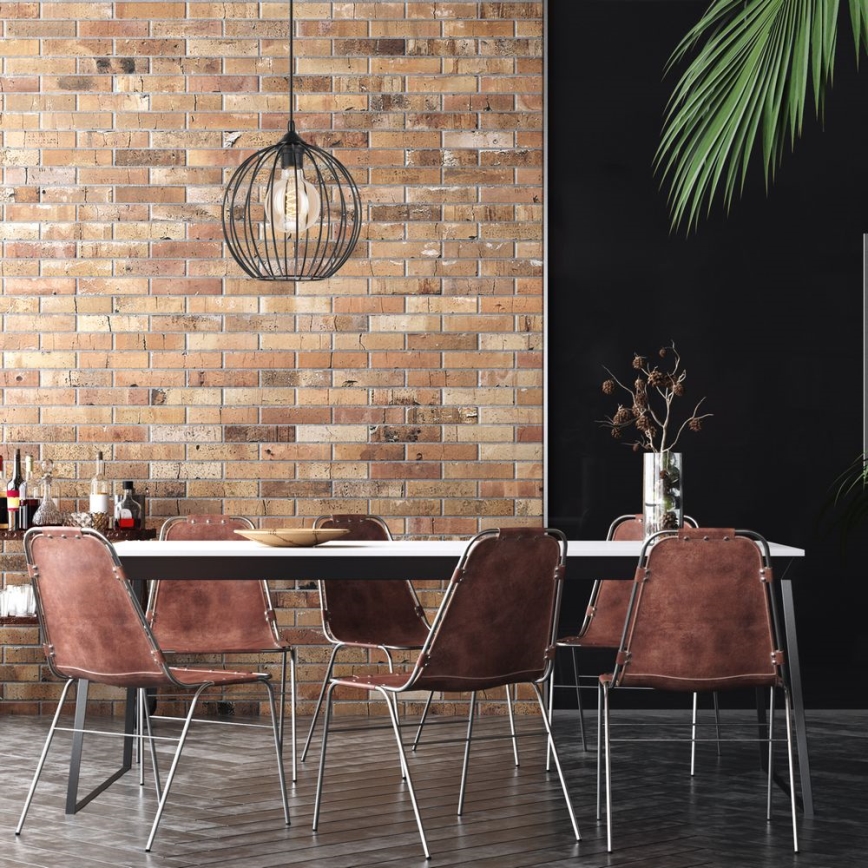 Candelabro suspenso ZOYA 1xE27/60W/230V preto