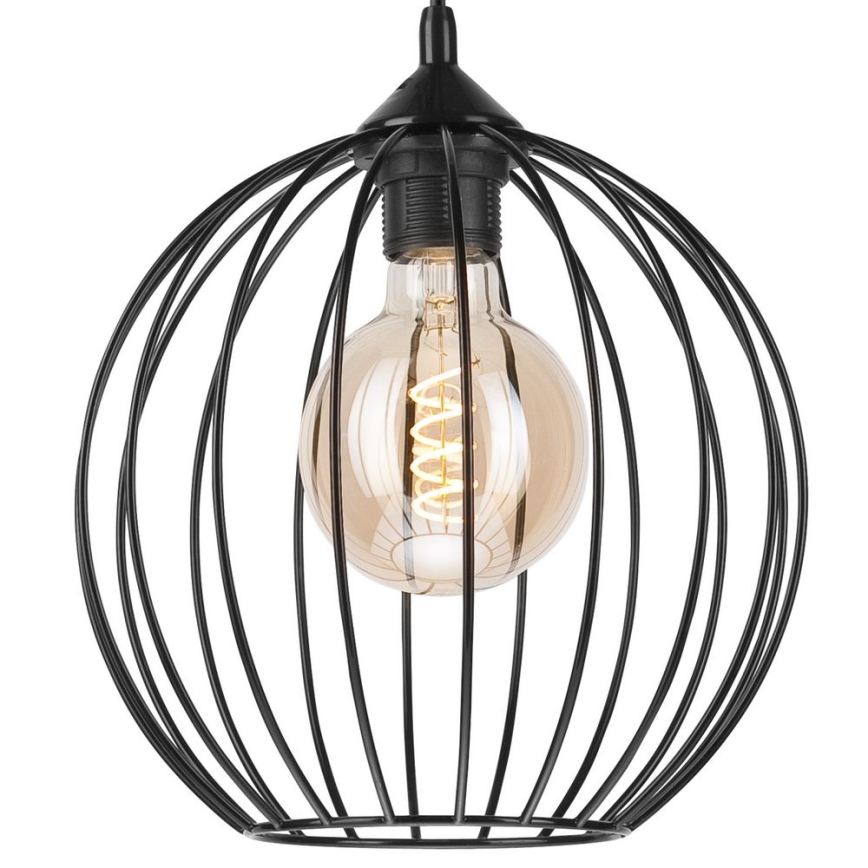Candelabro suspenso ZOYA 1xE27/60W/230V preto