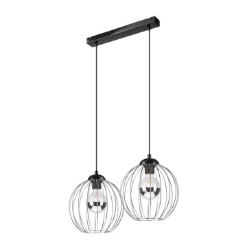 Candelabro suspenso ZOYA 2xE27/60W/230V cromado brilhante