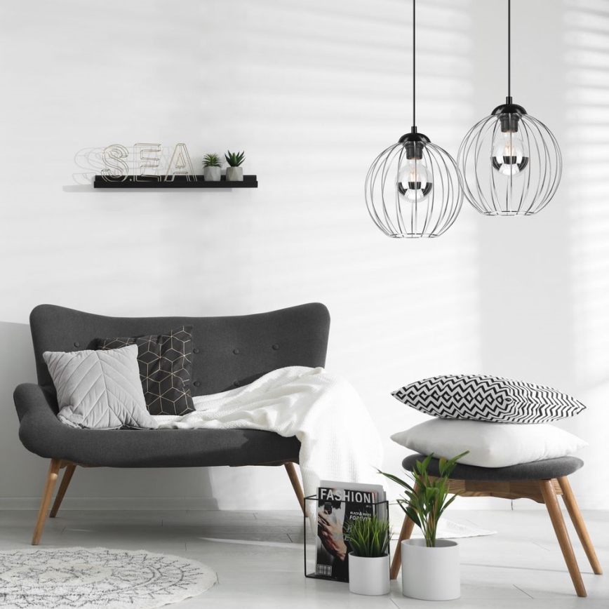 Candelabro suspenso ZOYA 2xE27/60W/230V cromado brilhante
