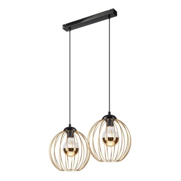 Candelabro suspenso ZOYA 2xE27/60W/230V dourado
