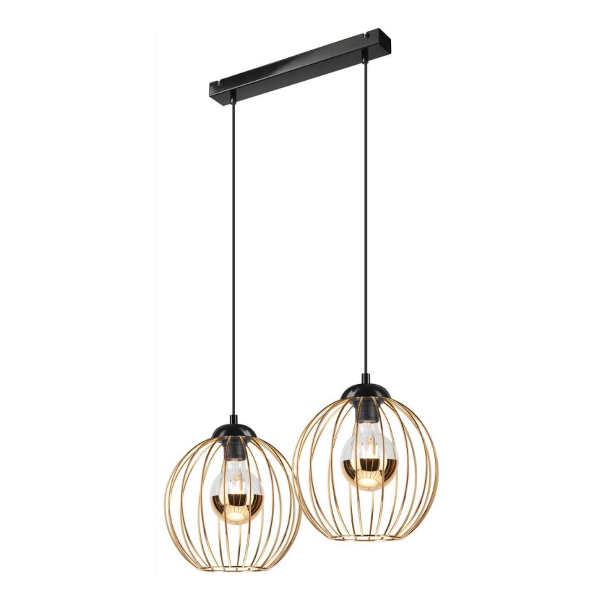 Candelabro suspenso ZOYA 2xE27/60W/230V dourado