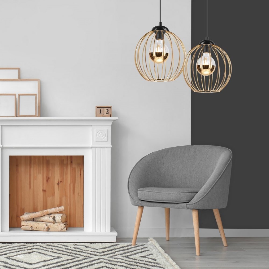 Candelabro suspenso ZOYA 2xE27/60W/230V dourado
