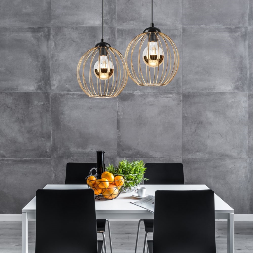 Candelabro suspenso ZOYA 2xE27/60W/230V dourado