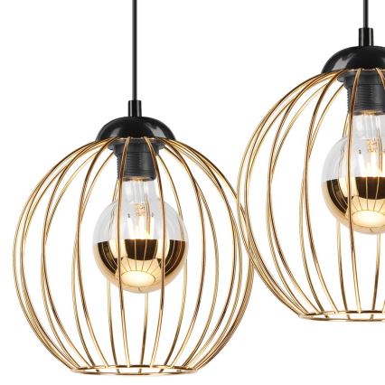 Candelabro suspenso ZOYA 2xE27/60W/230V dourado
