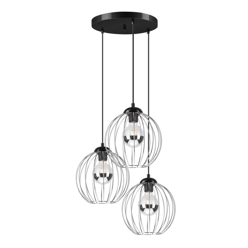 Candelabro suspenso ZOYA 3xE27/60W/230V cromado brilhante