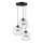 Candelabro suspenso ZOYA 3xE27/60W/230V cromado brilhante