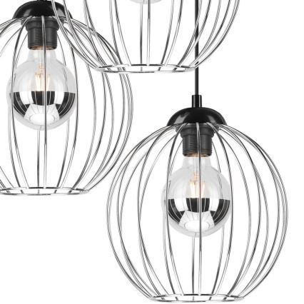 Candelabro suspenso ZOYA 3xE27/60W/230V cromado brilhante