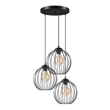 Candelabro suspenso ZOYA 3xE27/60W/230V preto