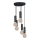 Candelabro TUBES 5xE27/60W/230V preto antigo