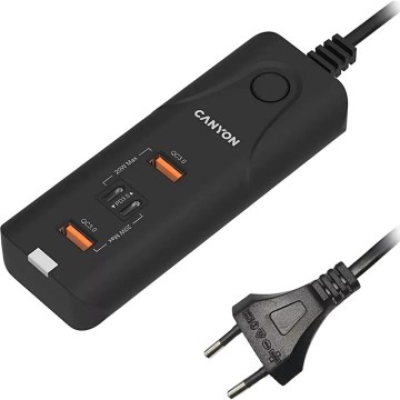 Canyon - Carregador 2xUSB A + 2xUSB C Power Delivery 20W