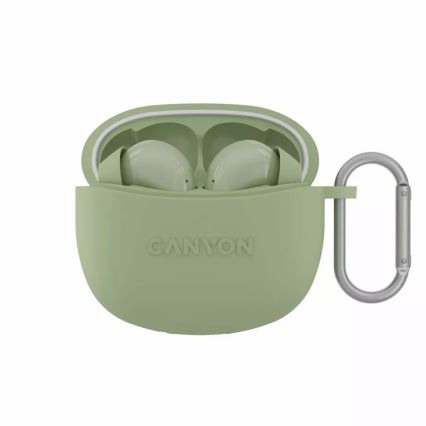 Canyon - Sem fios stereo earphones True Sem fios 500 mAh + 2x 40 mAh branco/verde