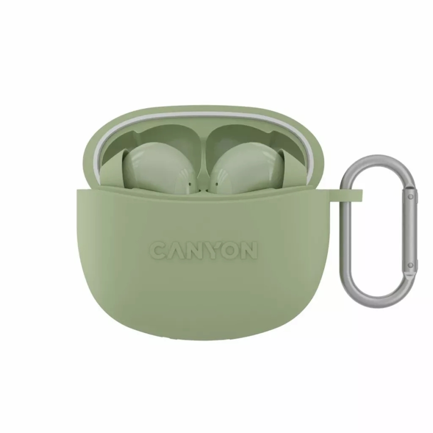 Canyon - Sem fios stereo earphones True Sem fios 500 mAh + 2x 40 mAh branco/verde