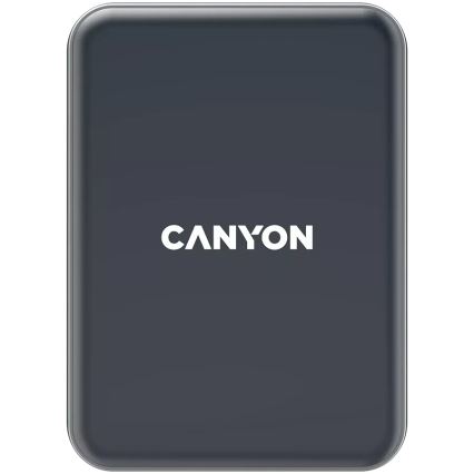 Canyon - Suporte magnético de telemóvel para o carro com função de carregamento sem fios Qi 5V angular preto