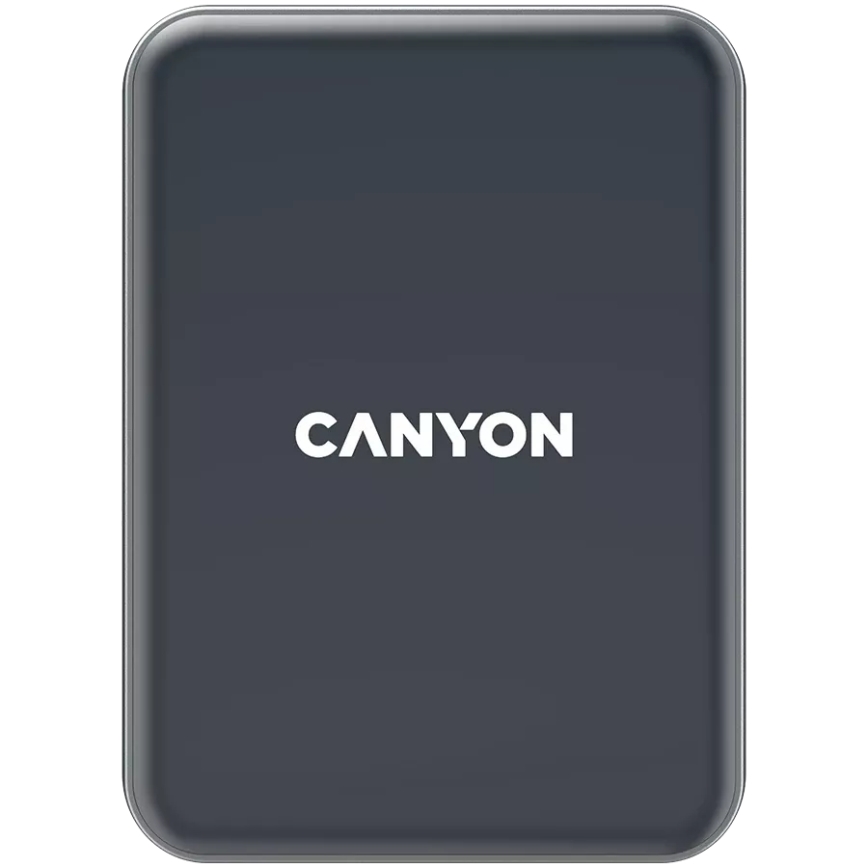 Canyon - Suporte magnético de telemóvel para o carro com função de carregamento sem fios Qi 5V angular preto