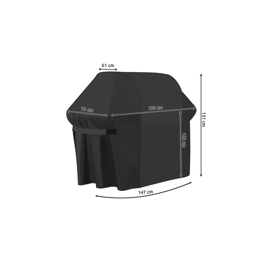 Capa para grelhador de jardim 131x130x75 cm