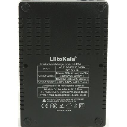 Carregador de bateria A/AA/AAA/18650/20700/21700/26650/22650
