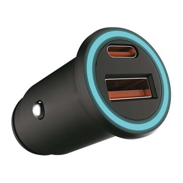 Carregador para automóvel Power Delivery 20W 12-24V/3A USB/C preto