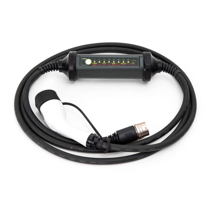 Carregador portátil para carros elétricos com 4 adaptadores Tipo 2 32A/480V 22kW 5m IP67