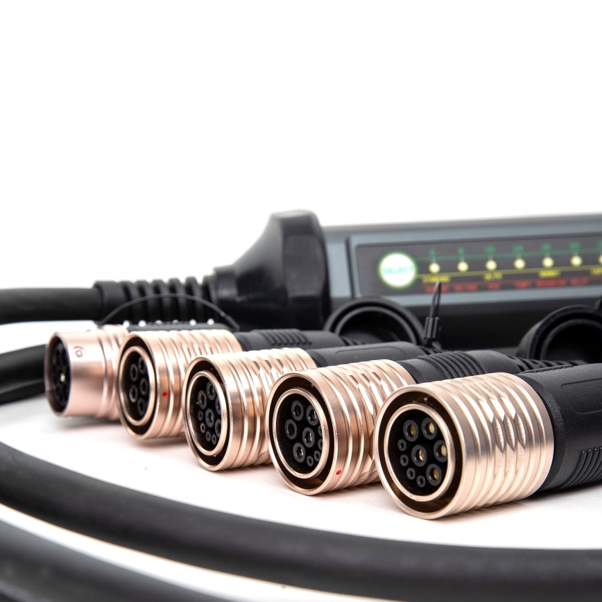 Carregador portátil para carros elétricos com 4 adaptadores Tipo 2 32A/480V 22kW 5m IP67