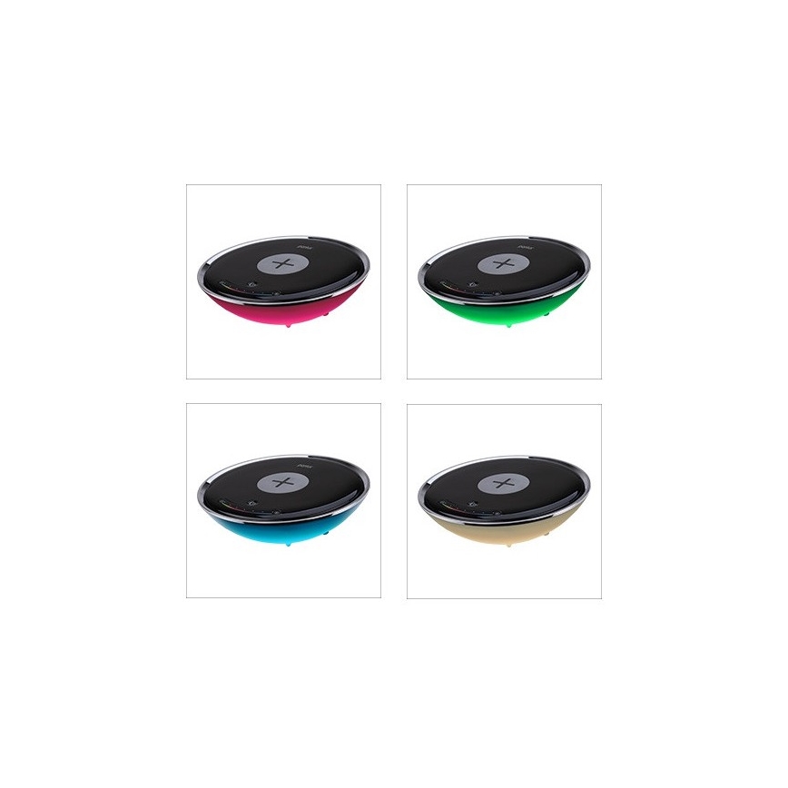 Carregador sem fios LED RGB CARREGADOR LED/10W/230V