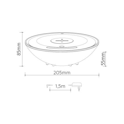 Carregador sem fios LED RGB CARREGADOR LED/10W/230V