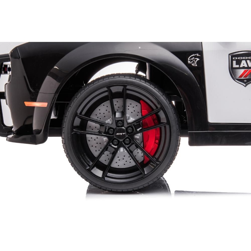 Carro elétrico Dodge Challenger Polícia 50W/4500 mAh preto/branco