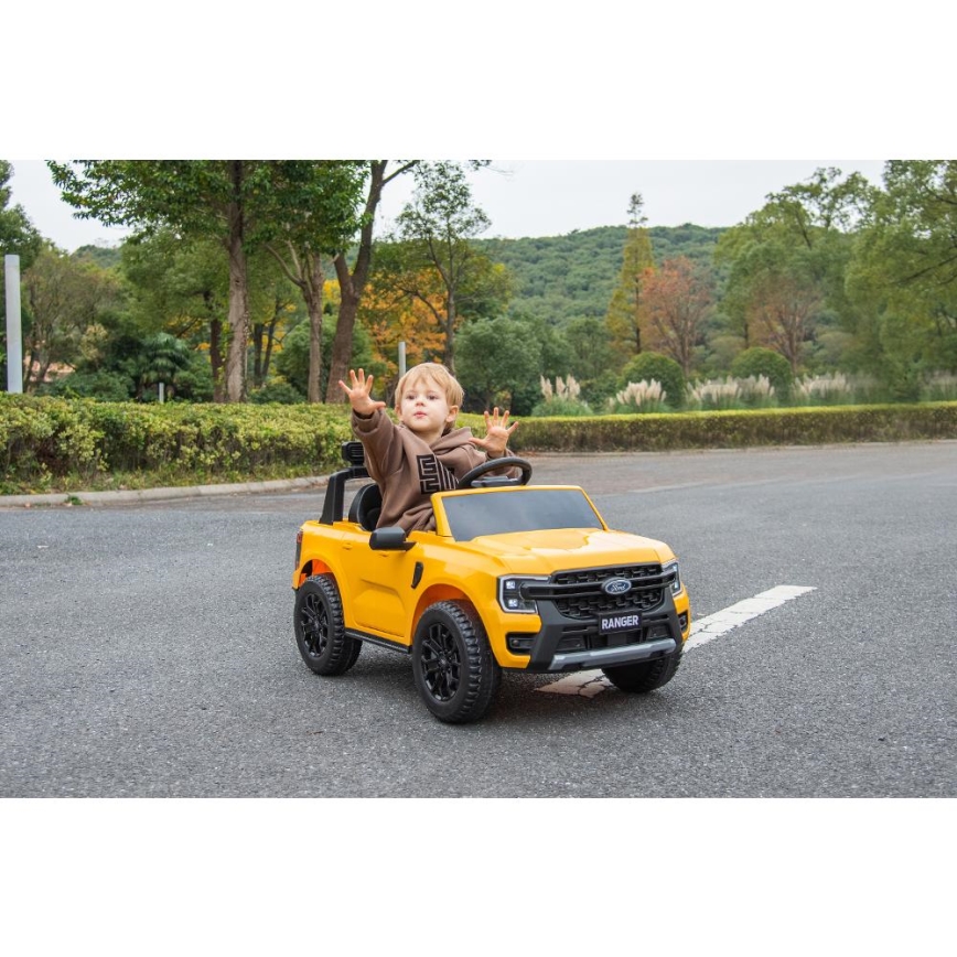 Carro elétrico Ford Ranger 60W/4500 mAh amarelo