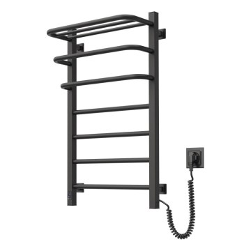 Casa de banho elétrica radiador com termóstato FORTIS 350W/230V 80,6 cm IP44 preto direita angular
